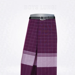 Boys Lungi-Wine Berry  Grape Purple